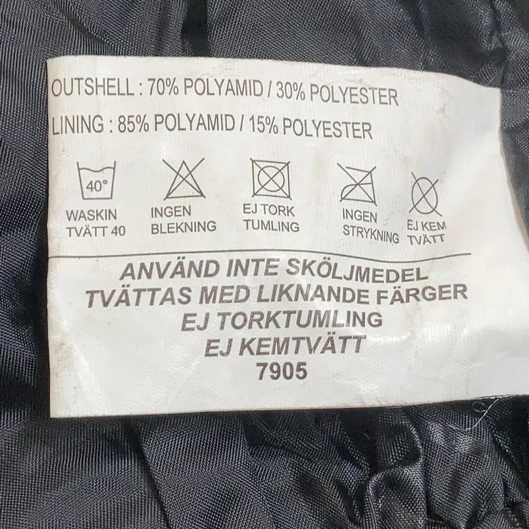 Overall (Svart, Flerfärgad) från Jofama Polyamid, Polyester - Materialetikett