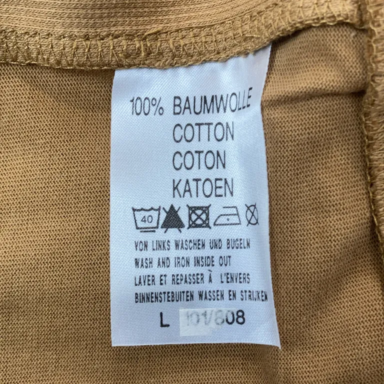 Huvtröja (Gul, Beige) från Men Style Bomull - Materialetikett