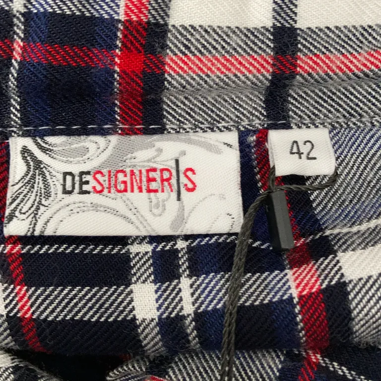 Flanellskjorta (Vit, Blå, Röd) från Designer - Varumärke