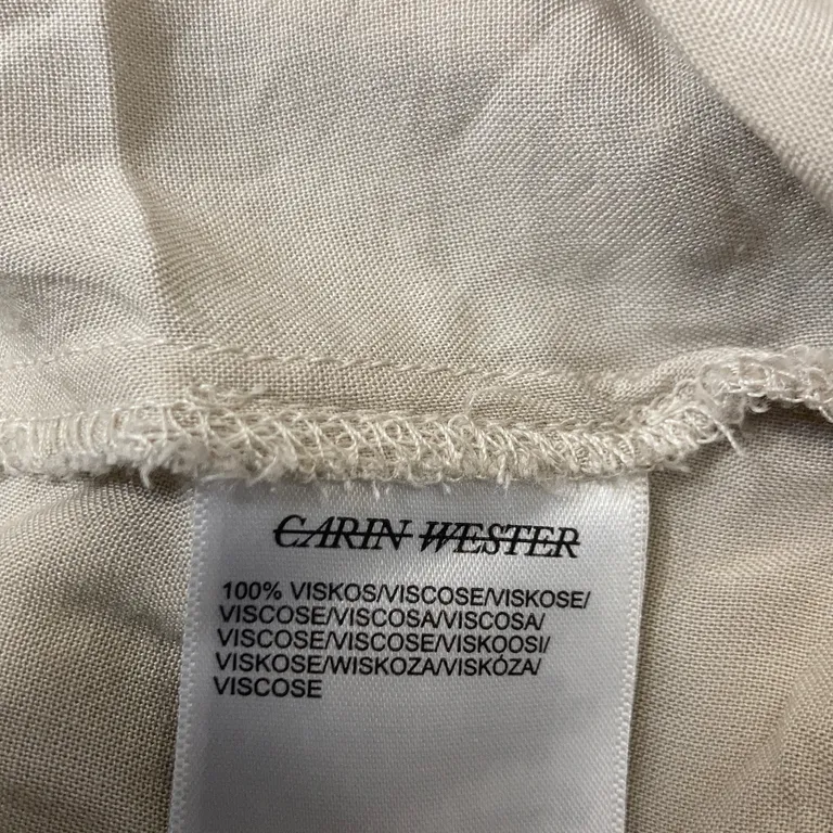 Linne (Beige) från Carin Wester Viskos - Materialetikett