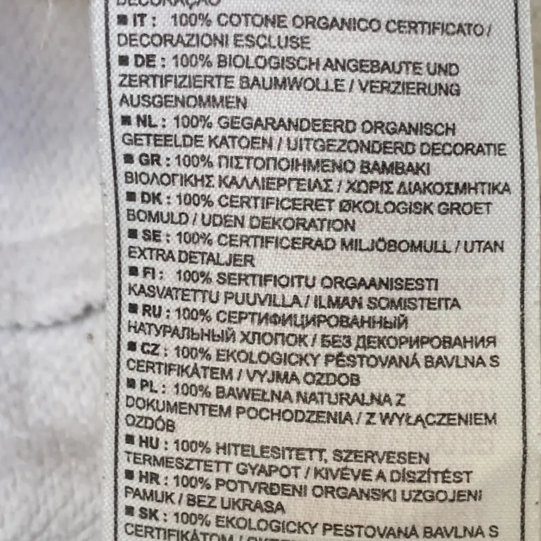 Sweat à capuche (Blanc) de Nike ACG Coton - Étiquette du matériau