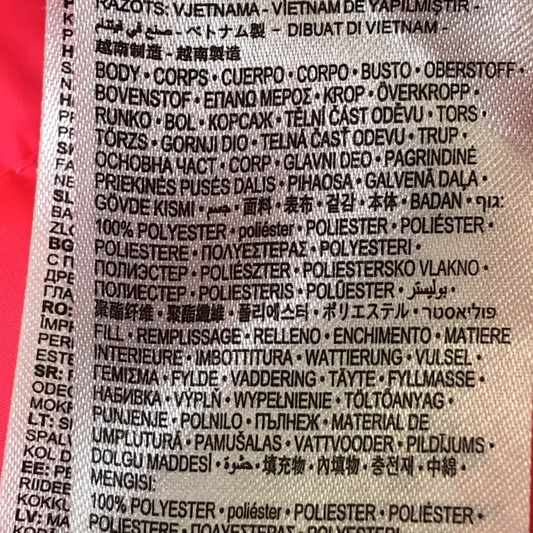 Overall (Rosa) från Nike Polyester - Materialetikett