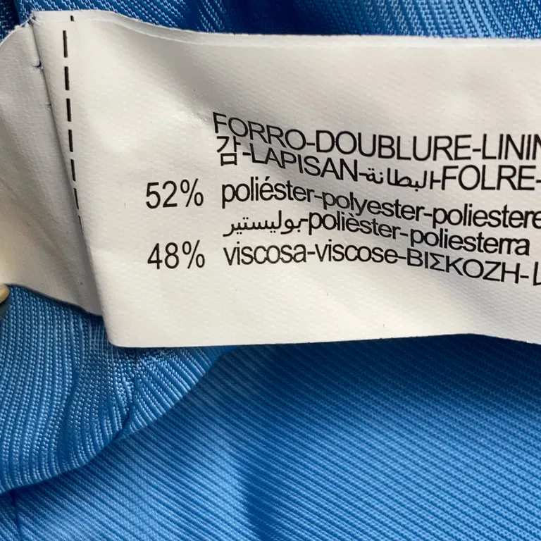 Kavaj (Blå) från Zara Polyester, Viskos - Materialetikett