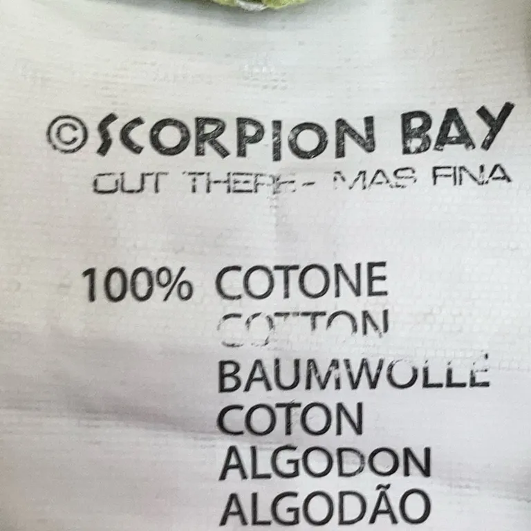 T-shirt (Grön, Svart) från Scorpion Bay Bomull - Materialetikett