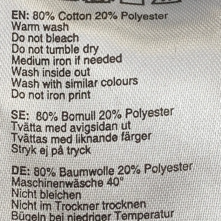 Sweatshirt (Noir) de Wearcolour Polyester, Coton - Étiquette du matériau