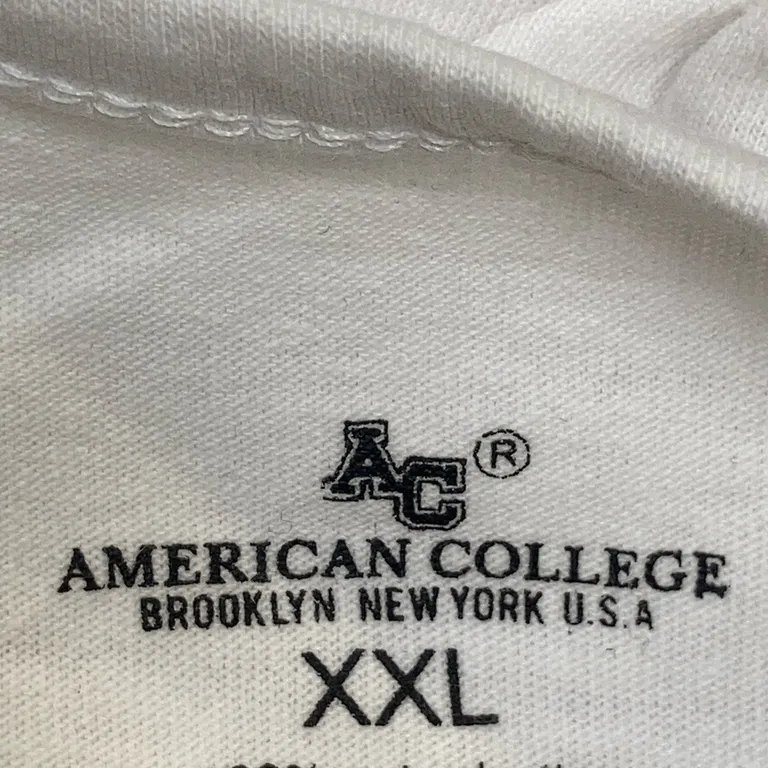 Linne (Vit) från American College Bomull - Varumärke