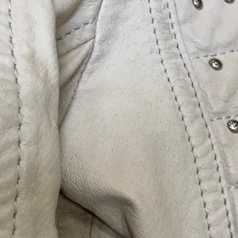 Läderjacka (Vit) från Jofama Rookie by Kristine Ullebø Polyester, Skinn - Slitet - Hela varan