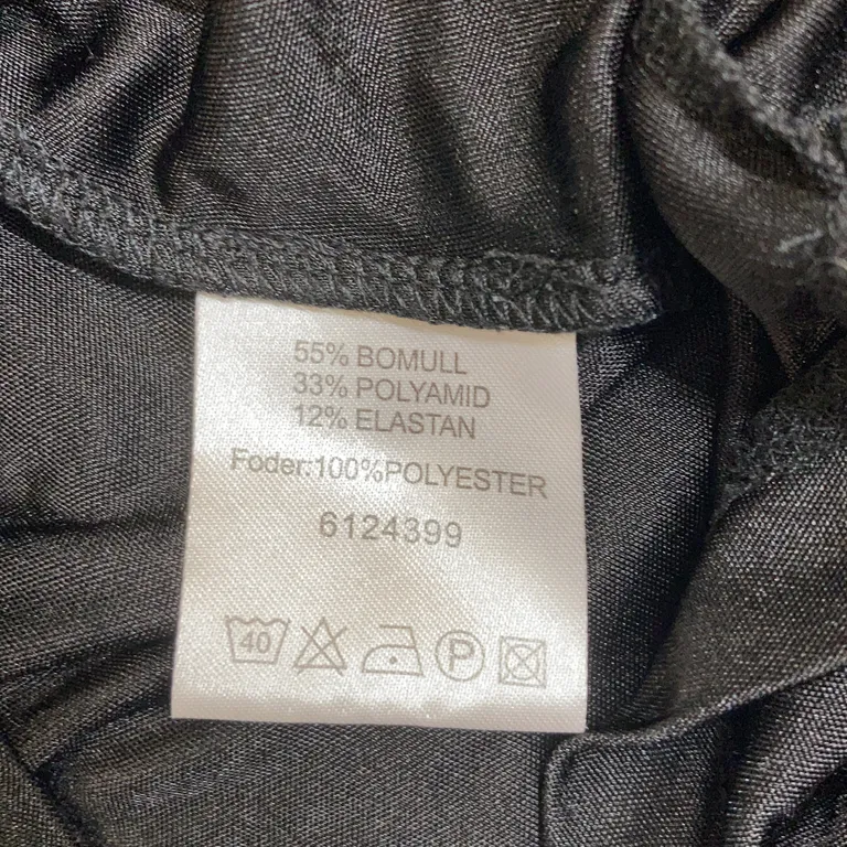 Klänning (Svart) från Jeans Bomull, Polyamid, Elastan, Polyester - Materialetikett