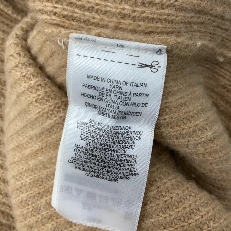 Kofta (Brun) från Polo Ralph Lauren Merinoull, Kashmir - Materialetikett