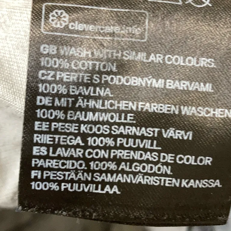 Byxor (Grå) från H&M Bomull - Materialetikett
