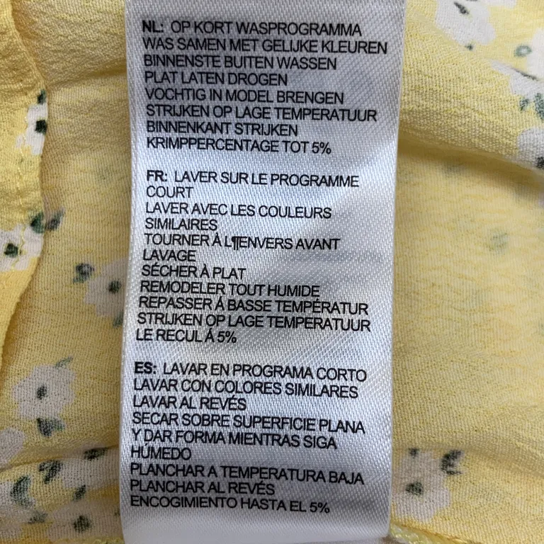 Robe (Jaune) de MbyM - Étiquette du matériau