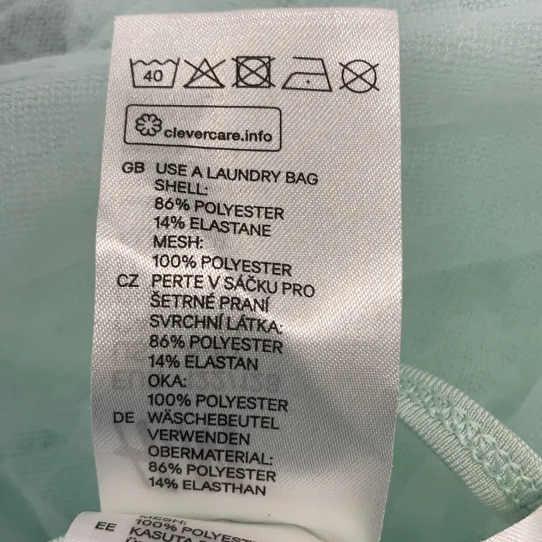 Baddräkt (Grön, Flerfärgad) från H&M Polyester, Elastan - Materialetikett