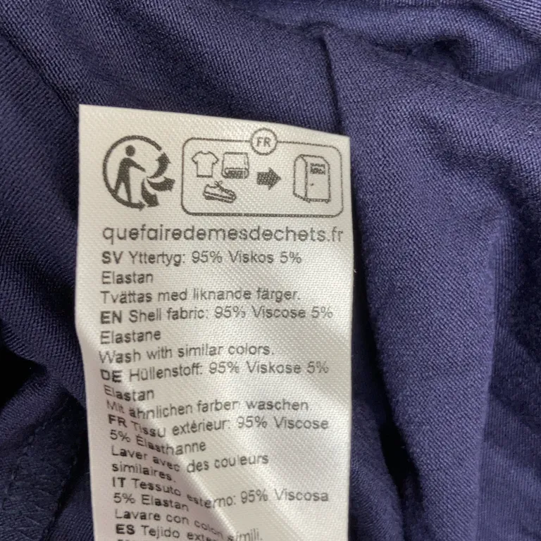 Nattlinne (Blå) från Nelly Elastan, Viskos - Materialetikett