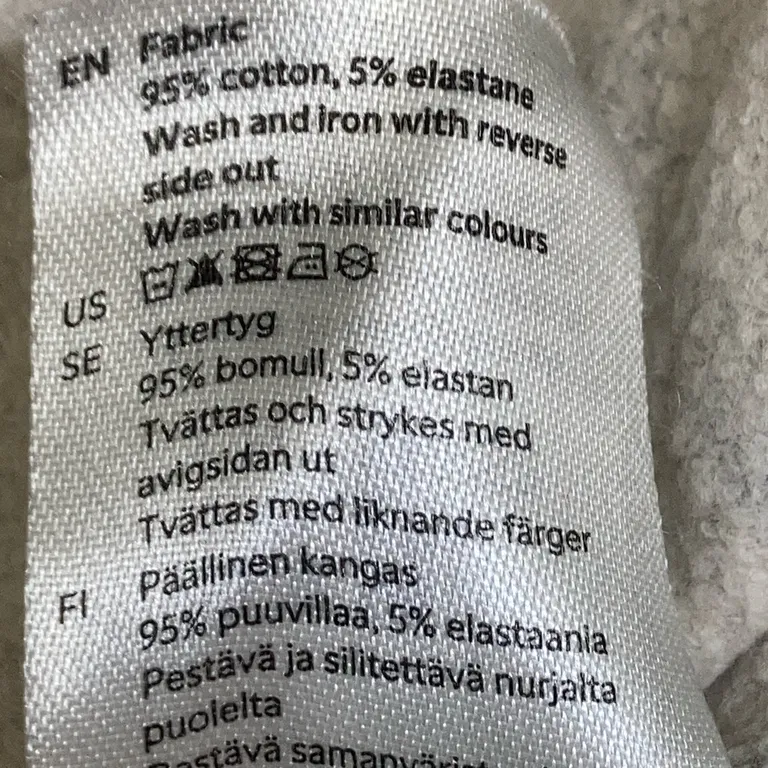 Collegetröja (Svart, Flerfärgad) från Lindex Kids Bomull, Elastan - Materialetikett
