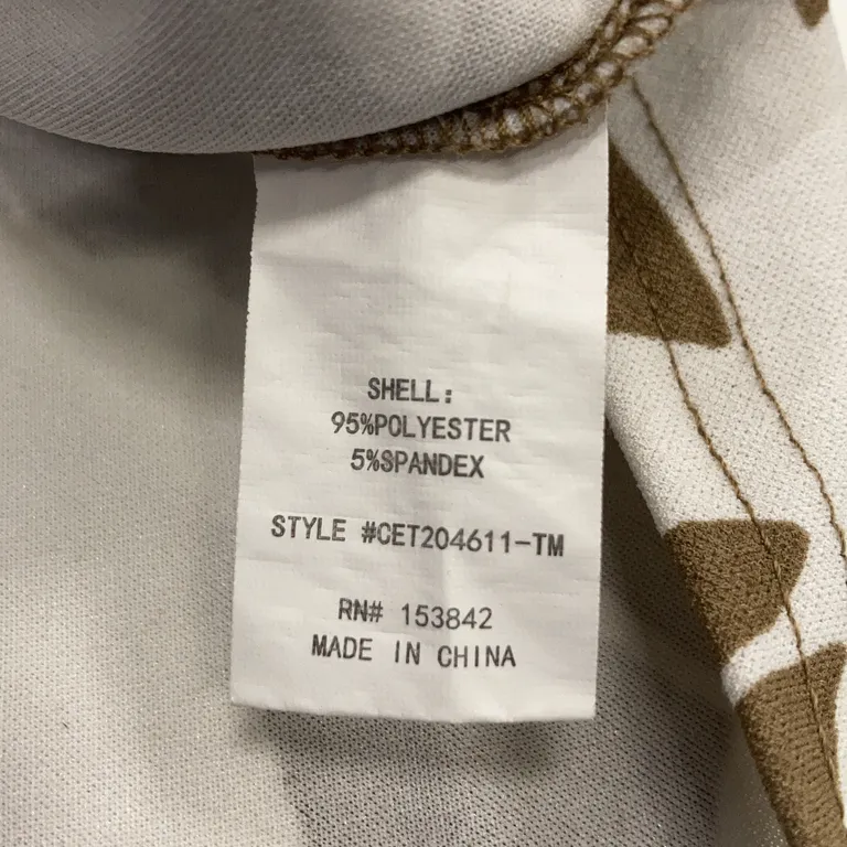 Topp (Brun, Vit) från Mello day Polyester, Elastan - Materialetikett