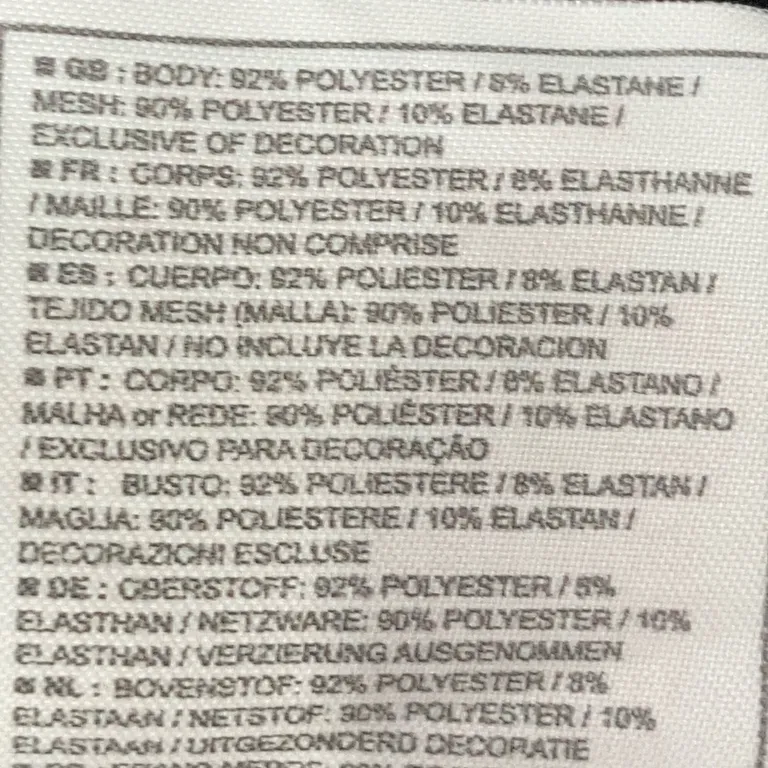 Short de compression (Marron) de Nike Élasthane, Polyester - Étiquette du matériau