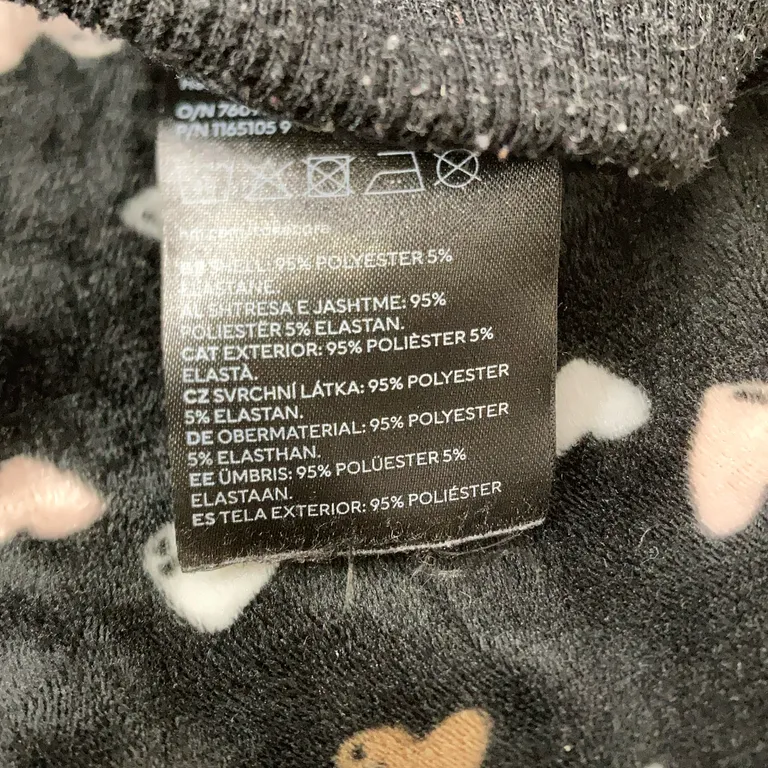 Mjukisbyxor (Svart) från H&M Polyester, Elastan - Materialetikett