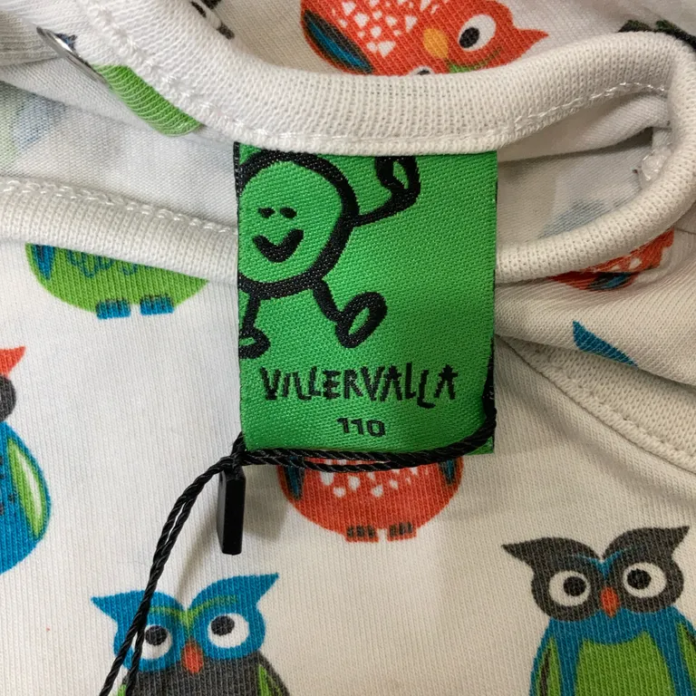 Klänning (Vit, Flerfärgad) från Villervalla Elastan - Varumärke