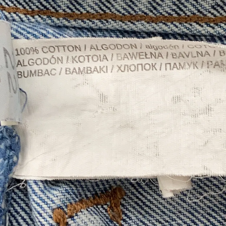 Jeans (Blå) från Leandra Medine x Mango Bomull - Materialetikett