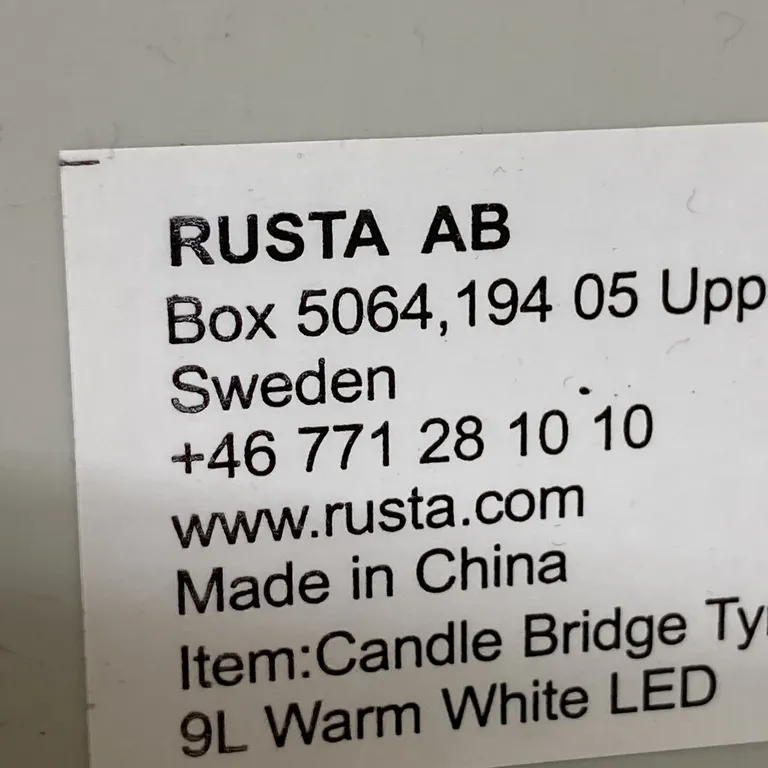Elektrisk adventsljusstake (Silverfärgad) från Rusta - Varumärke