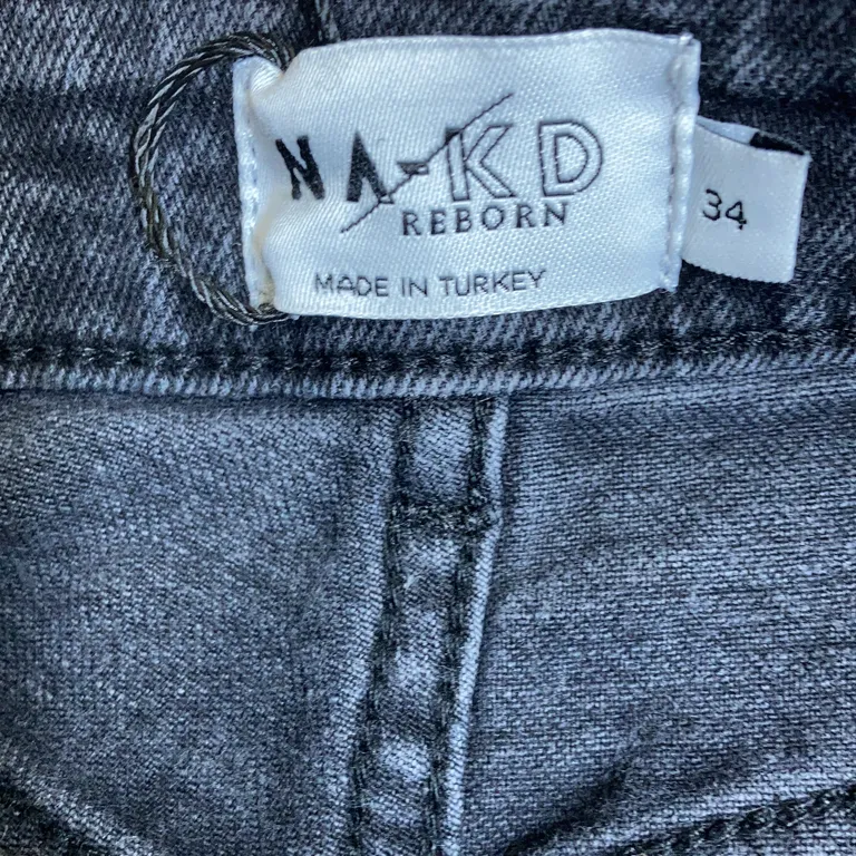 Jeans (Grå) från NA-KD Bomull, Elastan, Polyester - Varumärke
