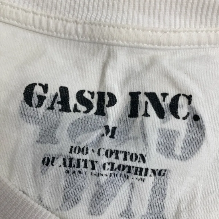 T-shirt (Vit, Svart) från Gasp Inc Bomull - Varumärke