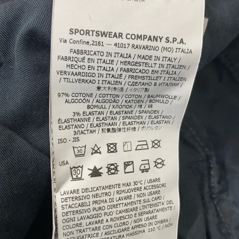Cargobyxor (Blå) från Stone Island Junior Bomull, Elastan - Materialetikett
