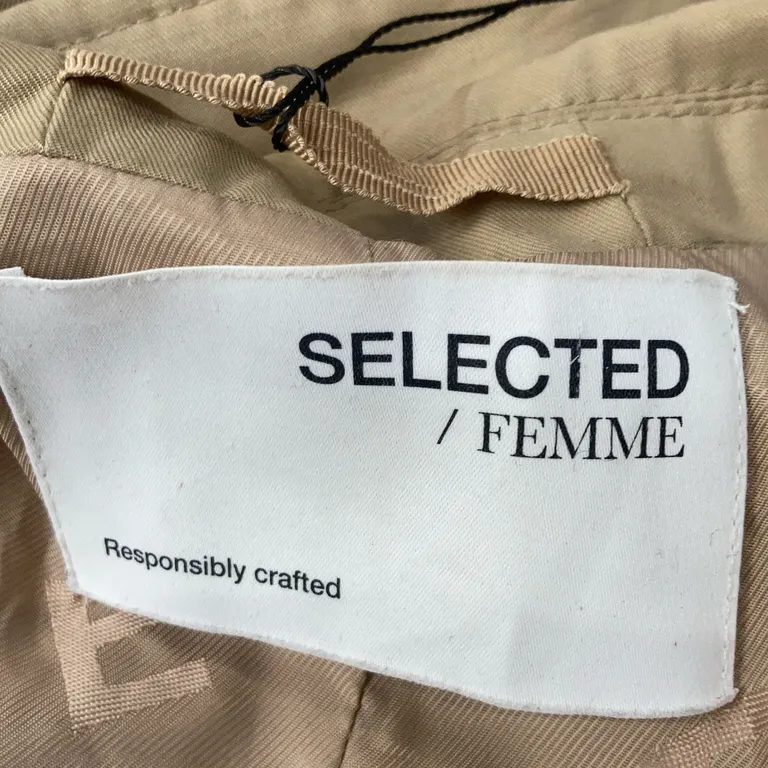 Trenchcoat (Beige) från Selected Femme Polyester - Varumärke