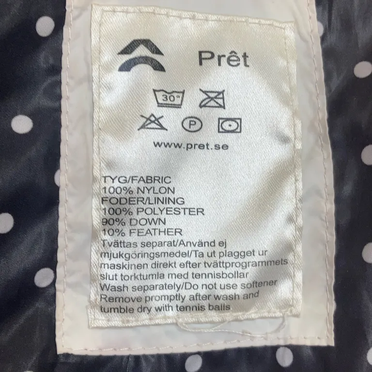 Jacka (Rosa) från Prêt Dun, Nylon, Polyester - Materialetikett