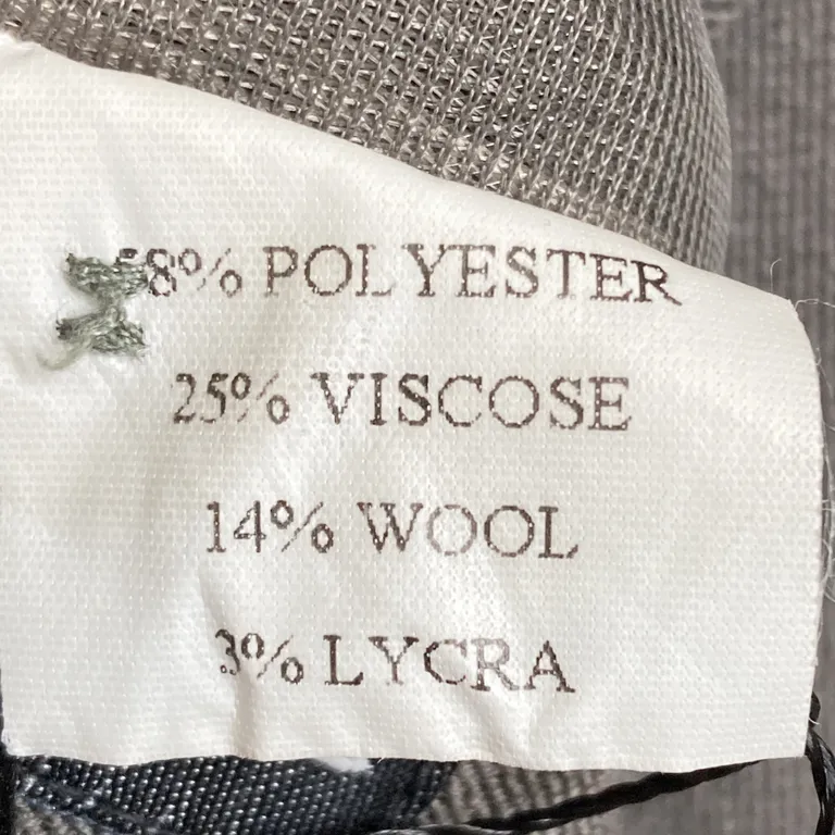 Pennkjol (Grå) från Add It Polyester, Viskos, Ull, Elastan - Materialetikett
