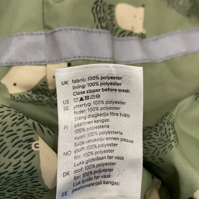 Overall (Grön, Flerfärgad) från Lindex Polyester - Materialetikett