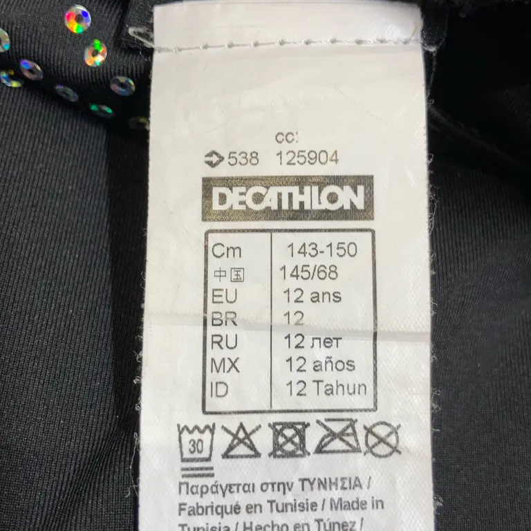 Gymnastikdräkt (Svart) från Decathlon Elastan, Polyamid, Polyester - Varumärke