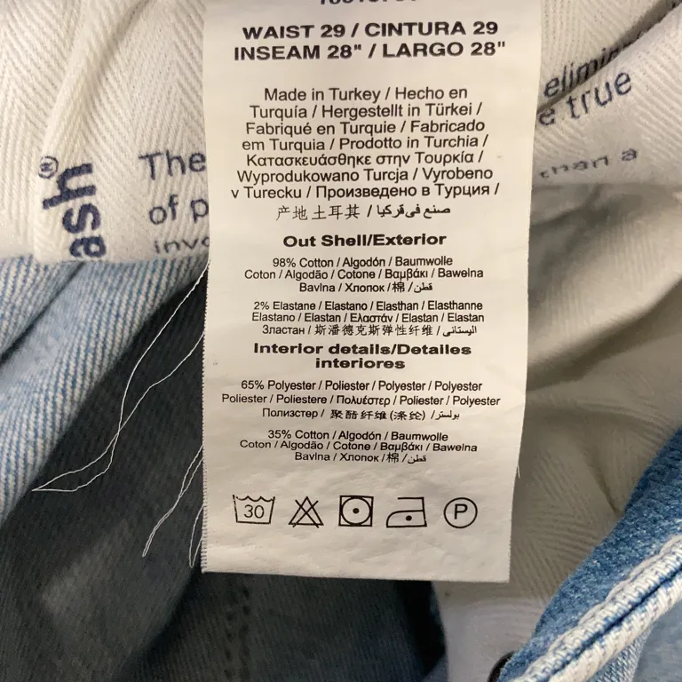 Jeans (Bleu) de Pepe Jeans Coton, Polyester, Élasthane - Étiquette du matériau