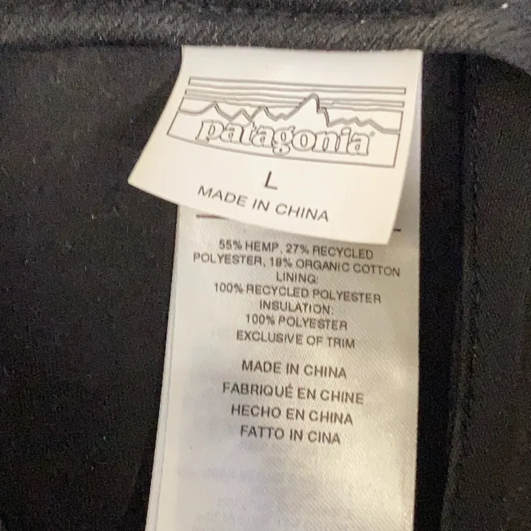 Keps (Brun) från Patagonia Hampa, Polyester, Ekologisk bomull - Materialetikett