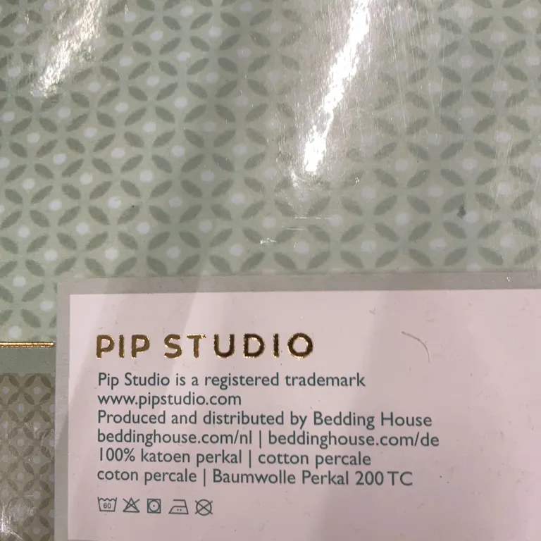 Dra-på-lakan (Grön, Flerfärgad) från Pip Studio Bomull - Materialetikett
