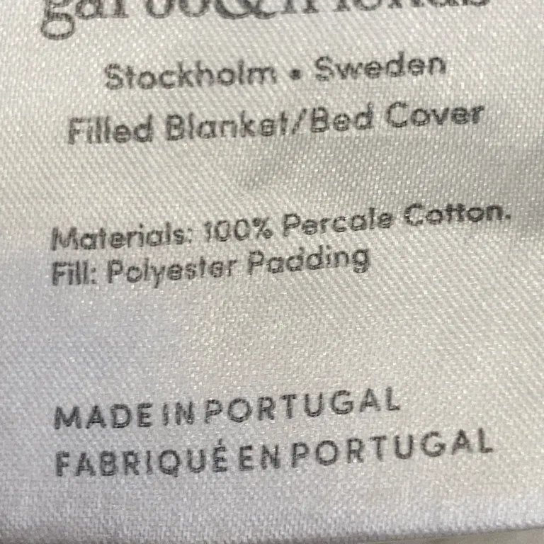 Täcke (Grön) från Garbo & Friends Bomull, Polyester - Materialetikett