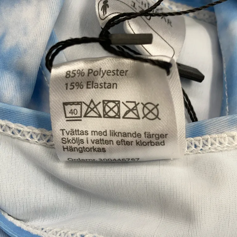 Bikini (Blå, Vit) från MIX Elastan, Polyester - Materialetikett