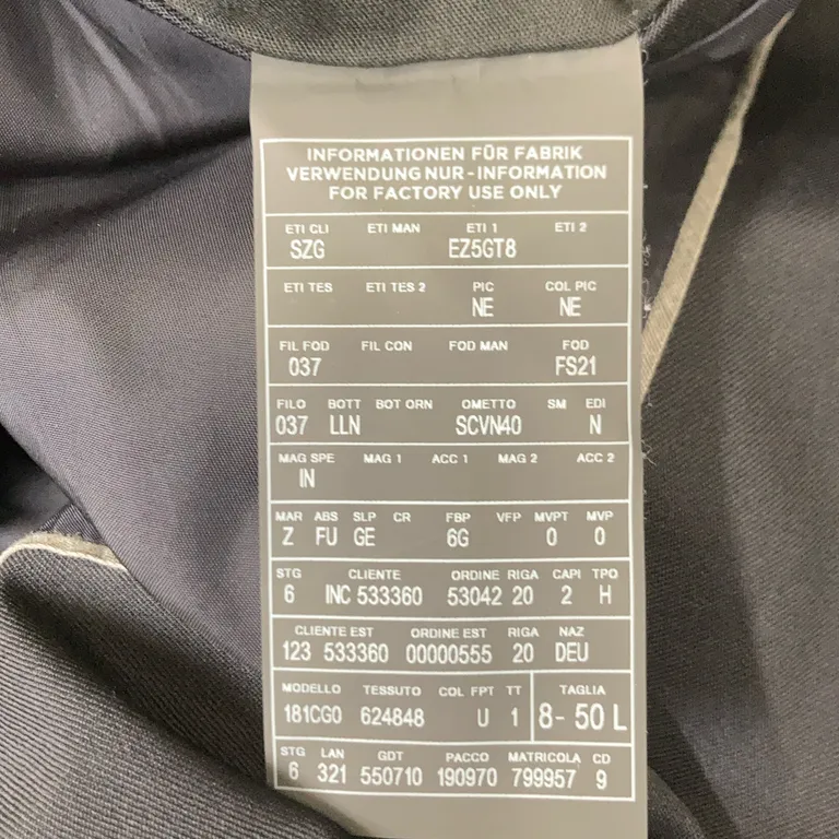 Kostym (Blå) från Zegna Kupro, Ull - Bild av äkthetsbevis