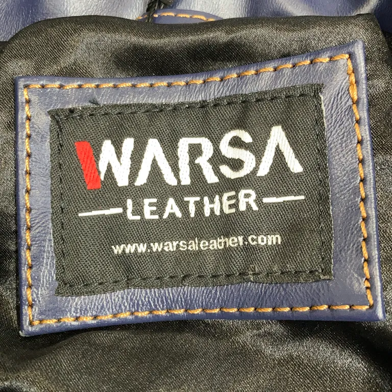 Bikerjacka (Blå) från Warsa Leather Skinn - Varumärke