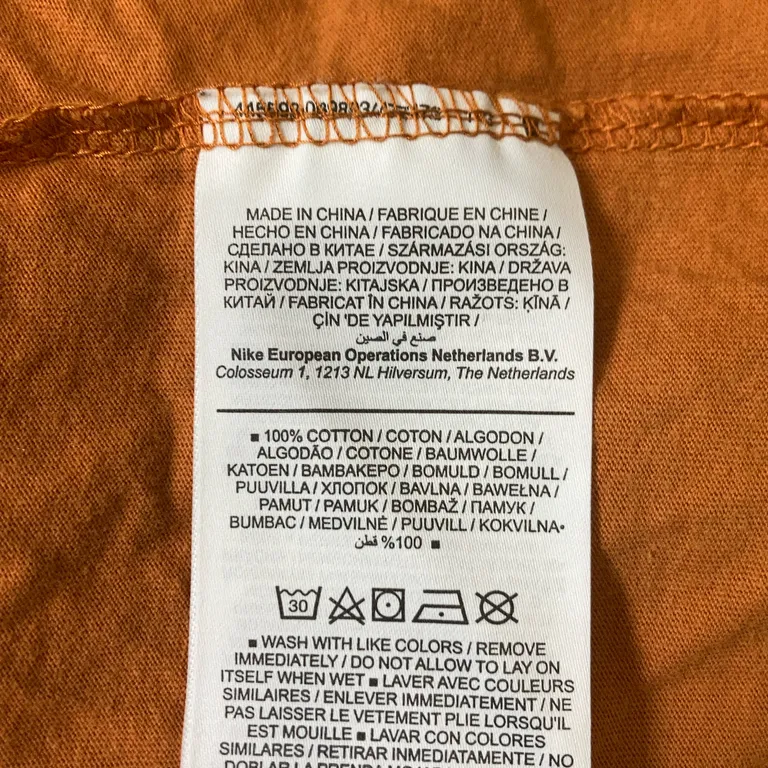 Topp (Orange) från Nike Air Jordan Bomull - Materialetikett