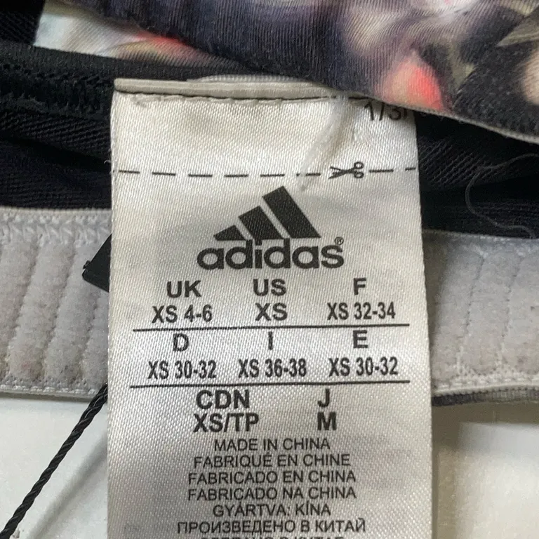 Sport-BH (Svart, Flerfärgad) från Adidas Elastan, Nylon, Polyester - Varumärke