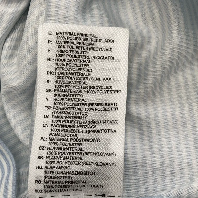 Pikétröja (Blå, Vit) från Adidas Polyester - Materialetikett