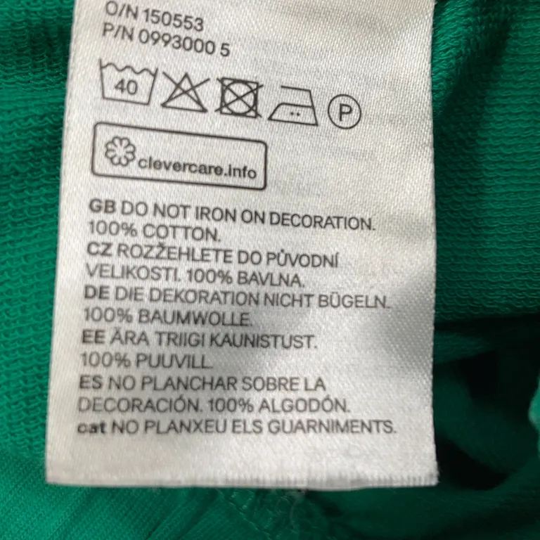 Shorts (Grön) från H&M Basic Bomull, Elastan - Materialetikett