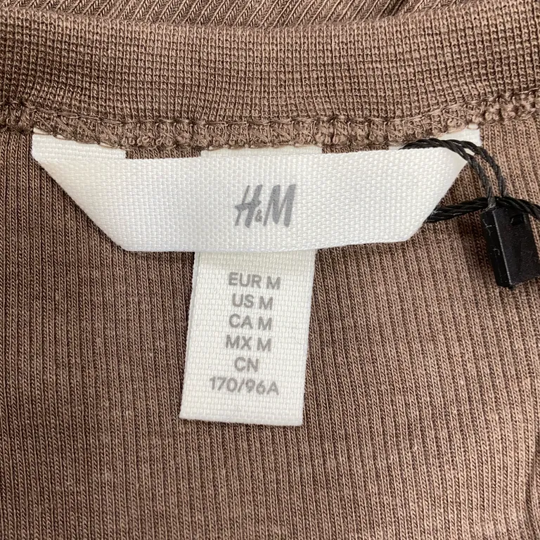 Långärmad t-shirt (Beige) från H&M Bomull, Elastan, Modal - Varumärke