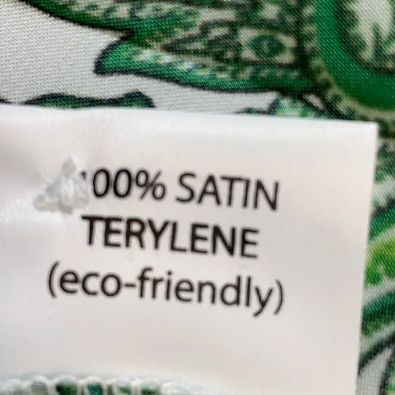 Blouse (Vert, Blanc) de Karmamia Polyester - Étiquette du matériau