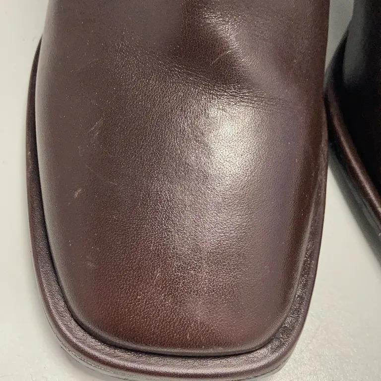 Stövletter (Brun) från H&M Skinn - Repig - Framsida