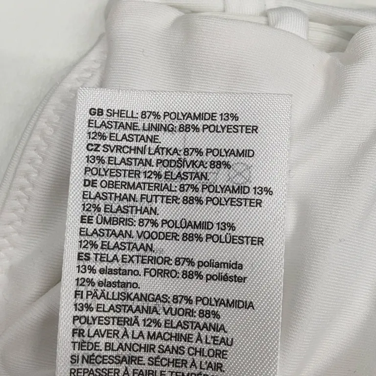 Bikiniunderdel (Vit) från H&M Polyamid, Elastan, Polyester - Materialetikett