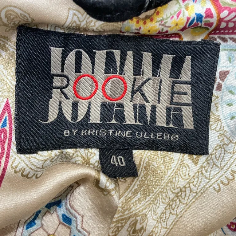 Bikerjacka (Svart) från Jofama Rookie by Kristine Ullebø Skinn, Elastan, Polyester, Silke - Varumärke