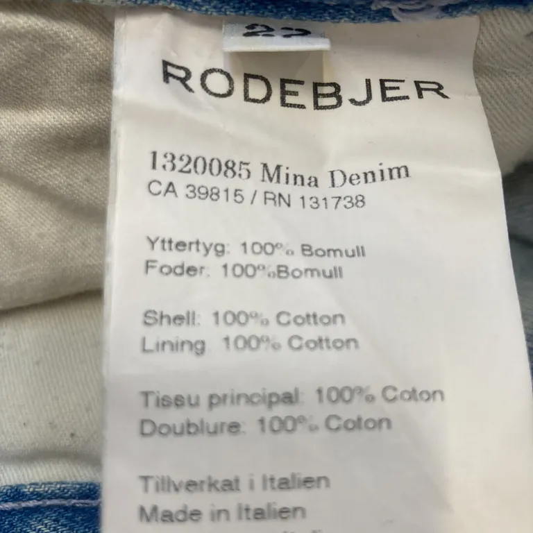 Jeans (Blå) från Rodebjer Bomull - Materialetikett