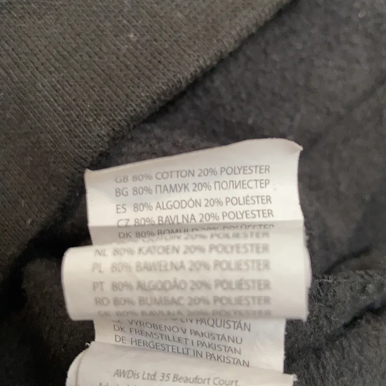 Huvtröja (Svart) från Alan Walker Bomull, Polyester - Materialetikett